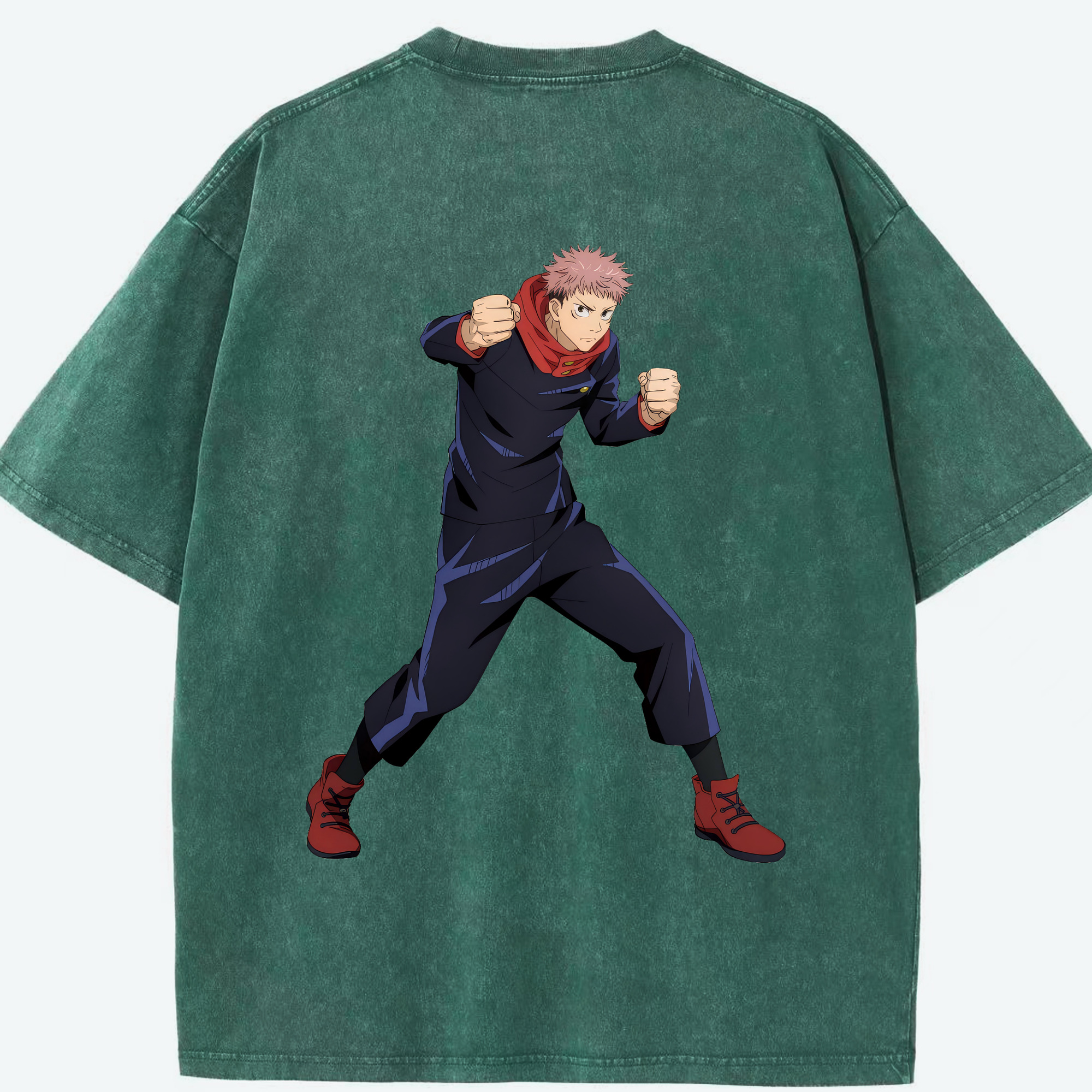 （画像用） 呪術廻戦 Jujutsu Kaisen 綿100% ヴィンテージ風 半袖Tシャツ（背面プリント）